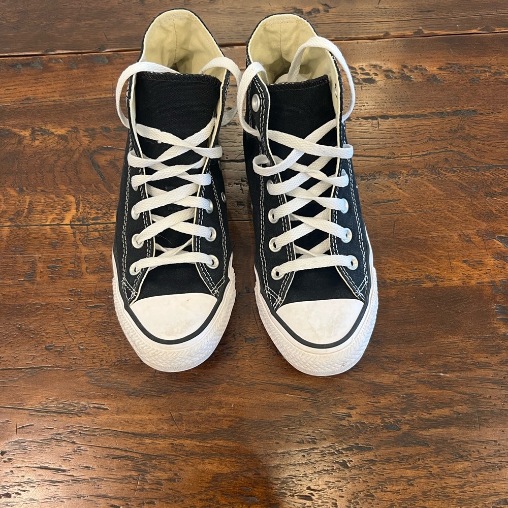 Converse Black High-Top Sneakers with White Laces